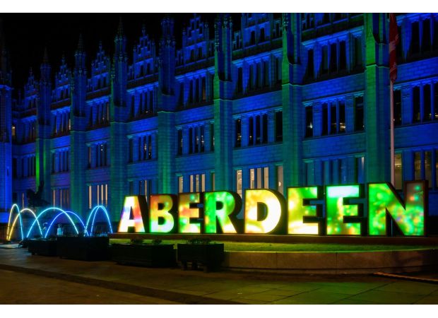 SPECTRA, a light festival, comes to Aberdeen, Scotland.