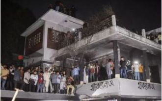 40 people have been arrested in Bangladesh after a politician's home was damaged during recent protests.