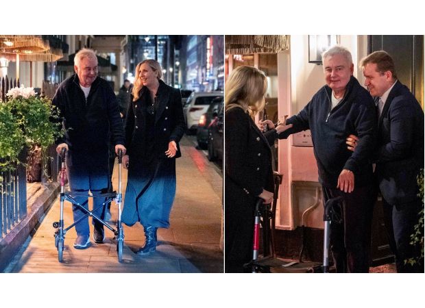 Eamonn Holmes has a good time with his lawyer while going through a divorce with Ruth Langsford.