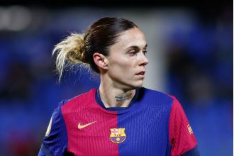 A Barcelona defender has denied accusations of touching the private parts of an Espanyol player.