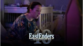 Sonia from EastEnders goes into labor while trying to escape dangerous flames, leading to her departure from the show.