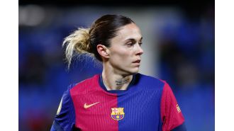 A Barcelona defender has denied accusations of touching the private parts of an Espanyol player.