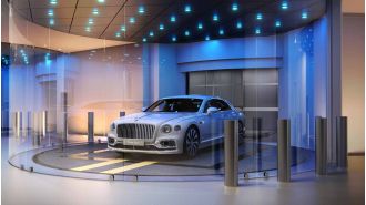 Fancy apartment building allows you to park your car inside your unit using a special elevator.