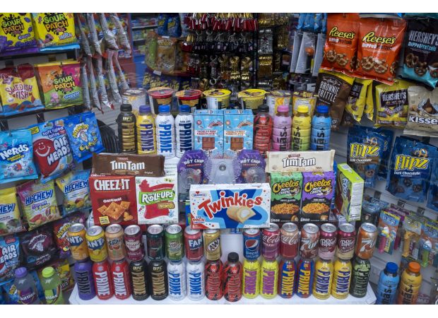 Warning about cancer risk from US sweets, drinks, and crisps sold in UK.