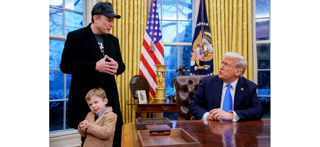 Elon Musk says 150-year-olds received social security while his son imitates his gesture.