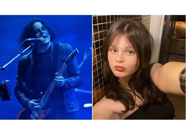 Rockstar surprises audience by introducing rarely seen 18-year-old daughter on stage at show.