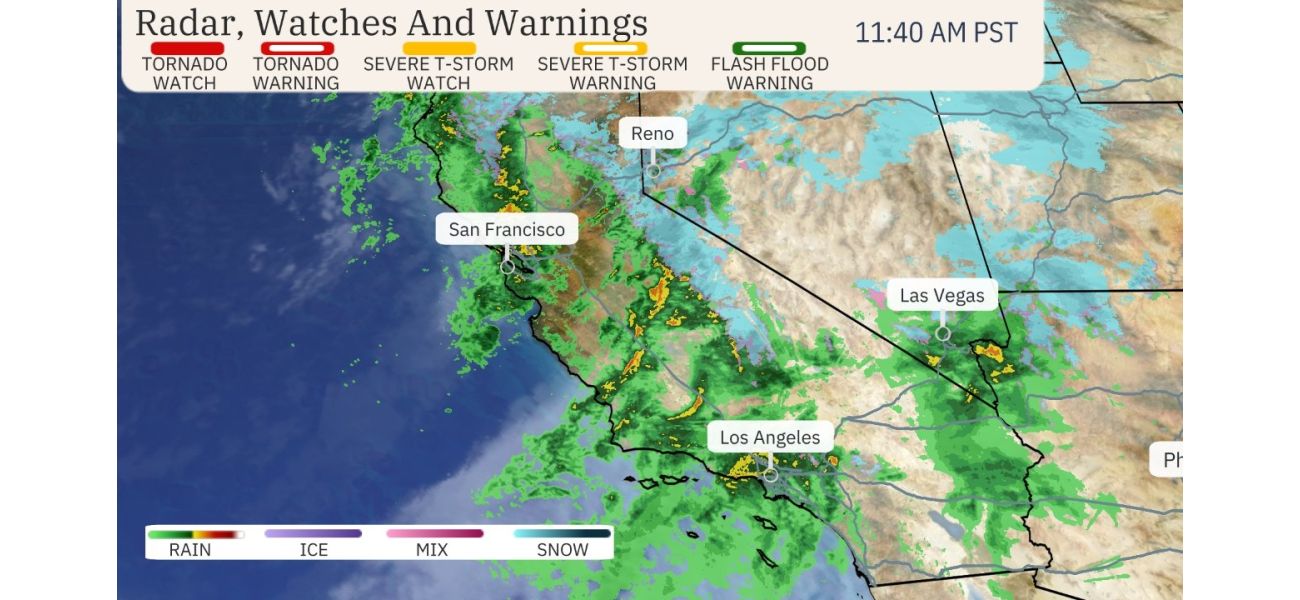 Visual depiction of California's high risk zones for flooding caused by 'atmospheric rivers'.