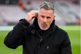 Jamie Carragher denies accusation of excessive celebration after controversial Merseyside derby match.