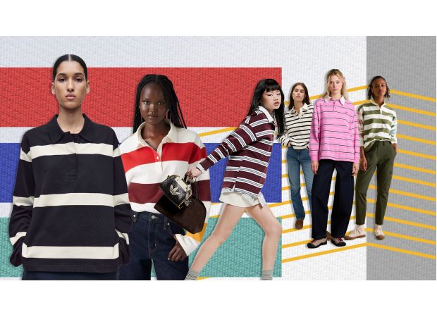 Fashion brand can't get enough of rugby shirts, they are a staple for the company.