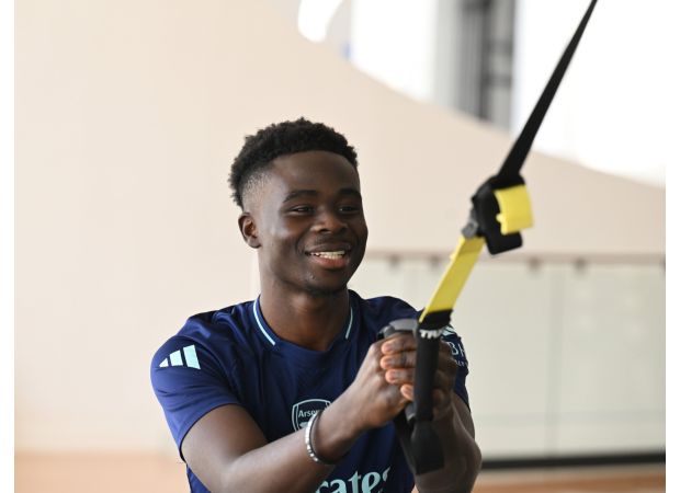 Saka's return date for Arsenal still uncertain as the team is being cautious.