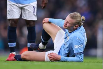 Guardiola downplays fears of Haaland injury after possible ACL scare.