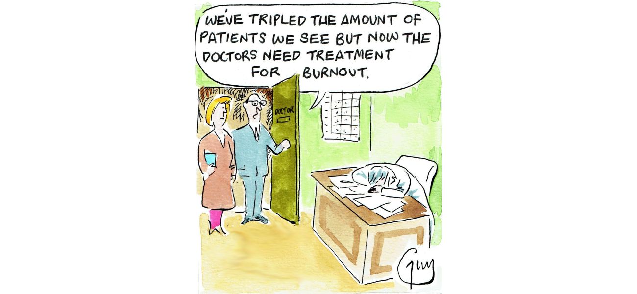 Cartoonist Guy Venables creates the daily cartoon for Metro newspaper.