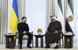 Ukrainian President Zelenskyy visits UAE to seek resolution for Russia-Ukraine conflict.