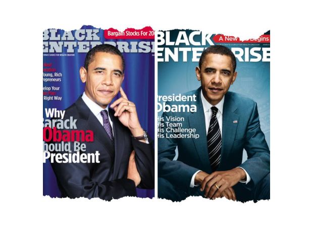 Black Enterprise made history by electing the first black president.