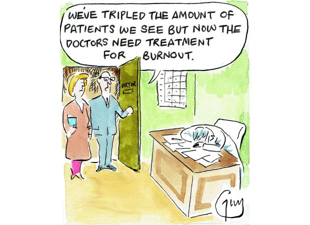 Cartoonist Guy Venables creates the daily cartoon for Metro newspaper.