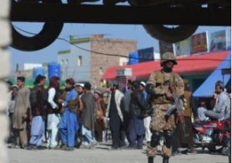 Four army members killed while protecting relief trucks in troubled Northwest region in Pakistan.