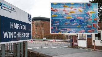 An old and deteriorating prison spent £8,000 on a fish tank.