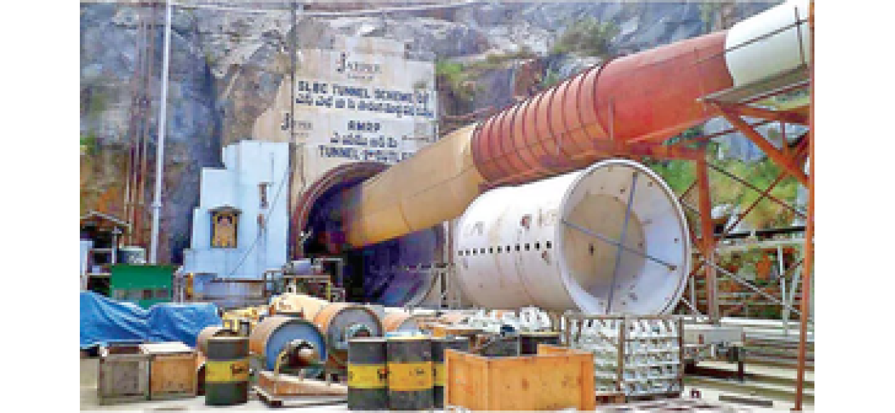 Tunnel collapse in Telangana, 7 workers possibly trapped.