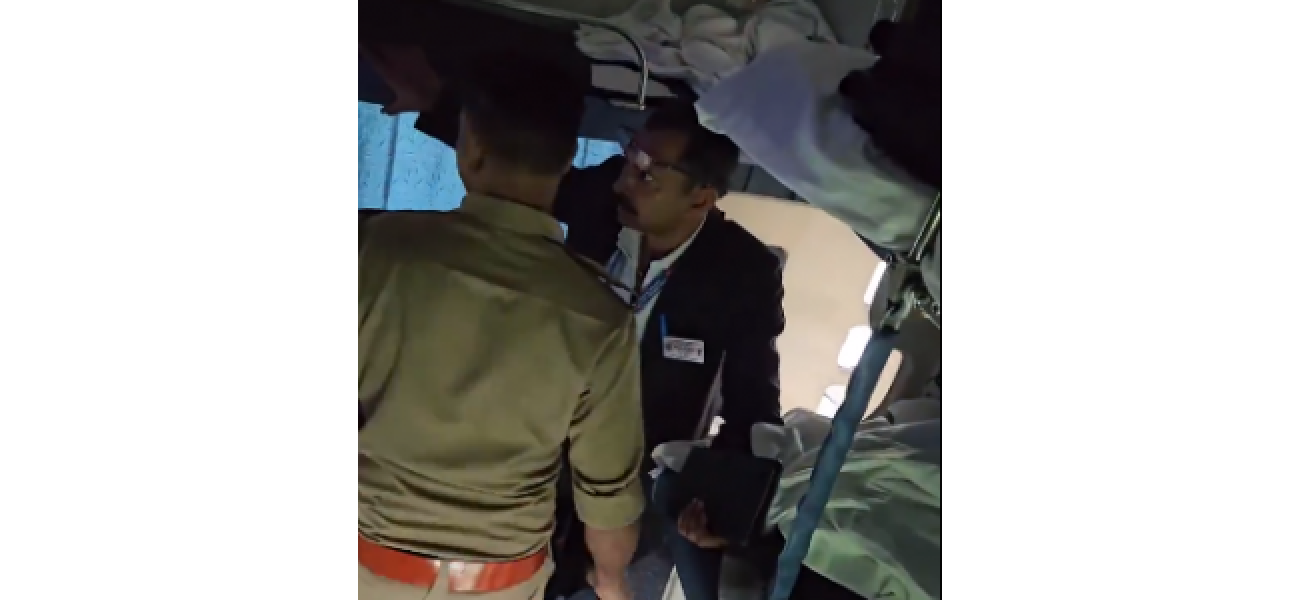 A police officer is caught by a train inspector in a viral video. Watch it now.