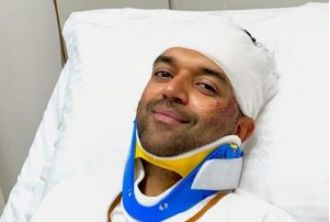 Guru Randhawa, a singer, gets hurt while performing his first stunt scene.