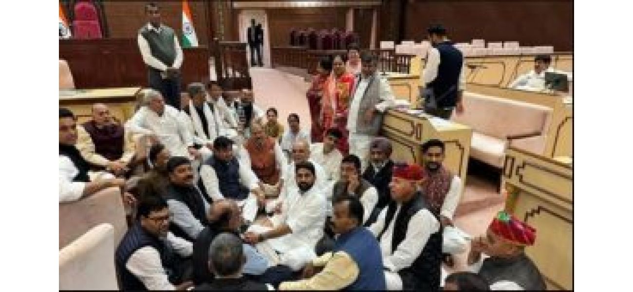 Congress MLAs in Rajasthan Assembly protest over controversial 'Dadi' remark.