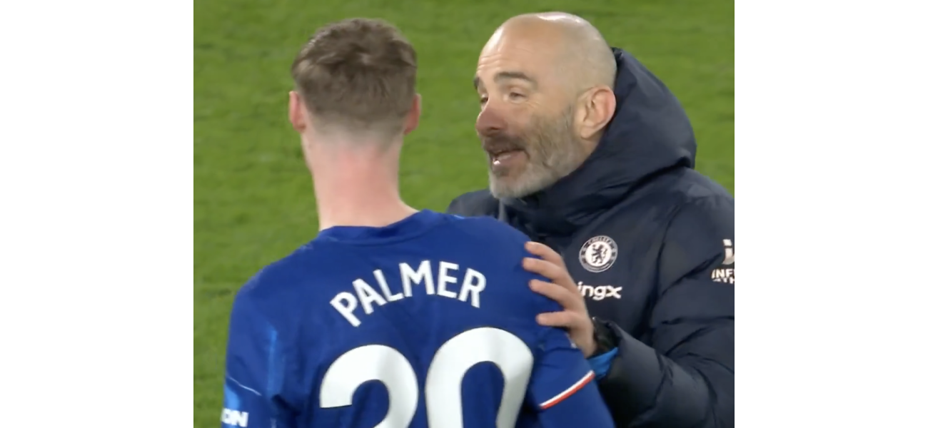 Enzo Maresca shares conversation with Cole Palmer after Chelsea victory over Southampton.