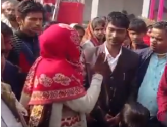 A drunken groom mistakenly garlands the wrong woman, causing a wedding to turn into a WWE-style fight.