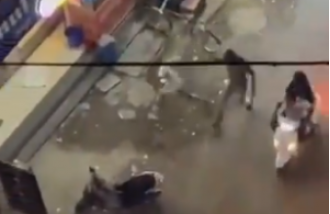 Viral video captures police violently dealing with vandals, showcasing swift justice.