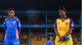 Mumbai Indians choose to field first against UP Warriorz.