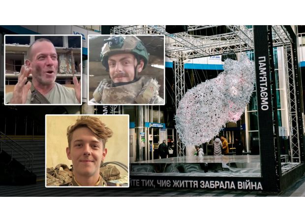 British soldiers honored in Ukraine for dying on the front lines fighting against Russia.
