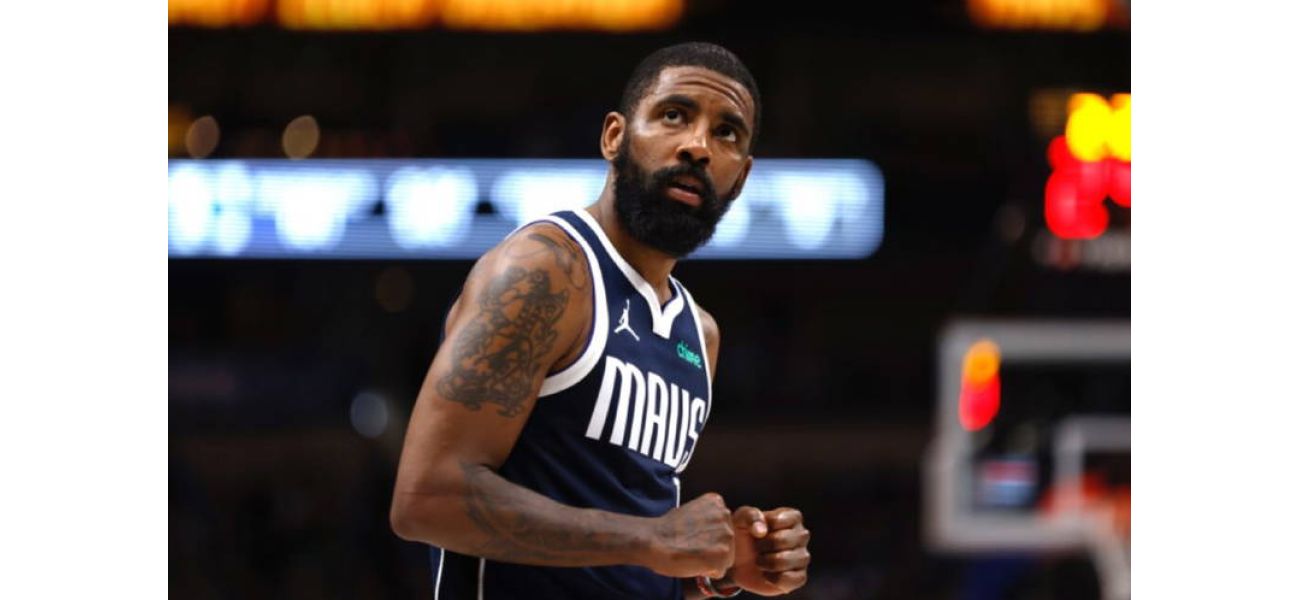 Kyrie Irving visits Kobe and Gianna Bryant's statues and is overcome with emotion.