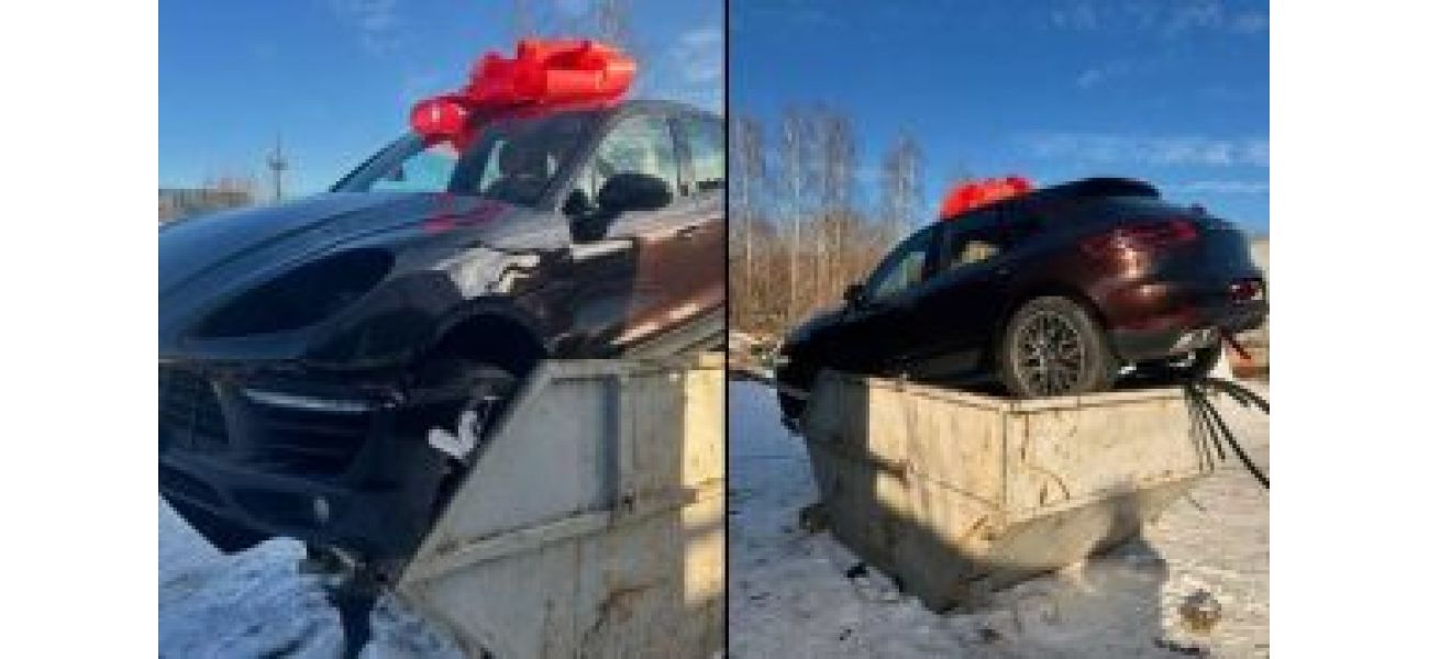 A man throws away his brand new Porsche for an odd cause, making headlines.