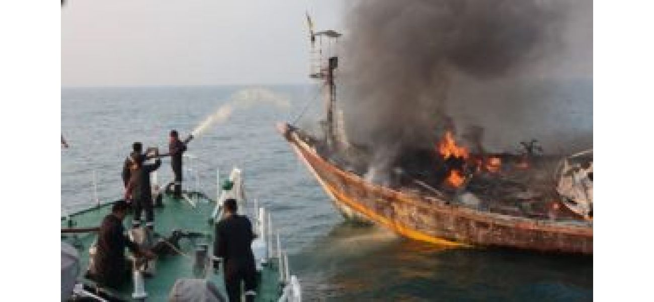 Coast guard rescues 18 fishermen from burning boat near Raigad.