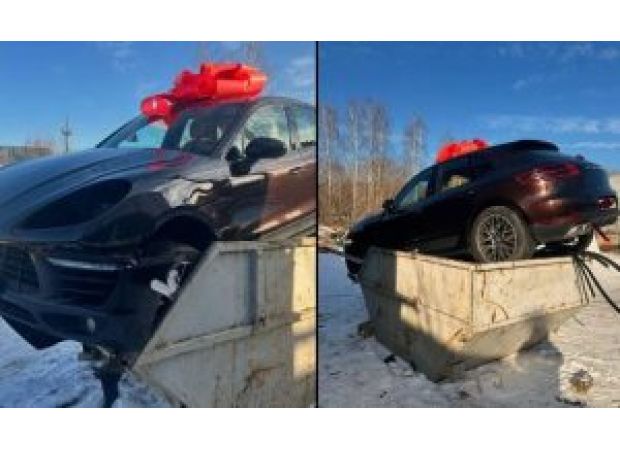 A man throws away his brand new Porsche for an odd cause, making headlines.
