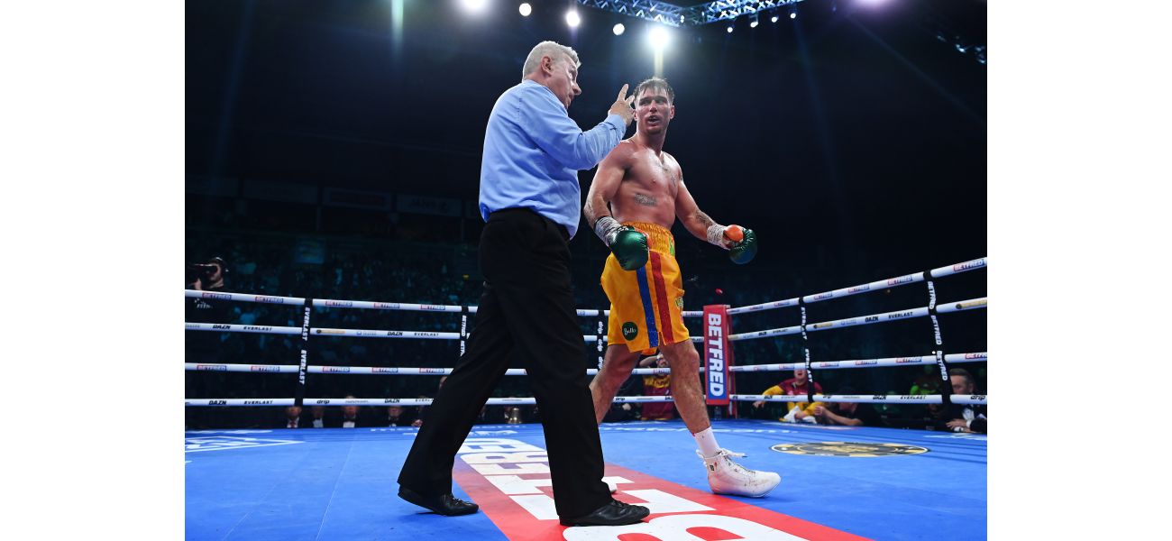 A boxer blames the referee for destroying his hopes after being disqualified in a dramatic turn of events.