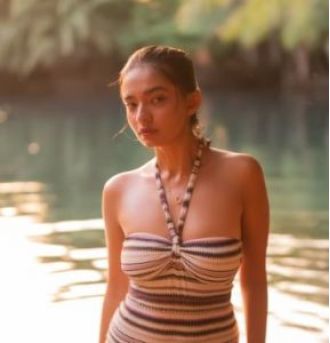 Anushka Sen stuns in a monokini, check it out.