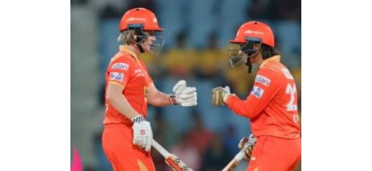 Beth Mooney scored 96 runs to help Gujarat Giants reach a total of 186/5 against UP Warriorz in WPL.