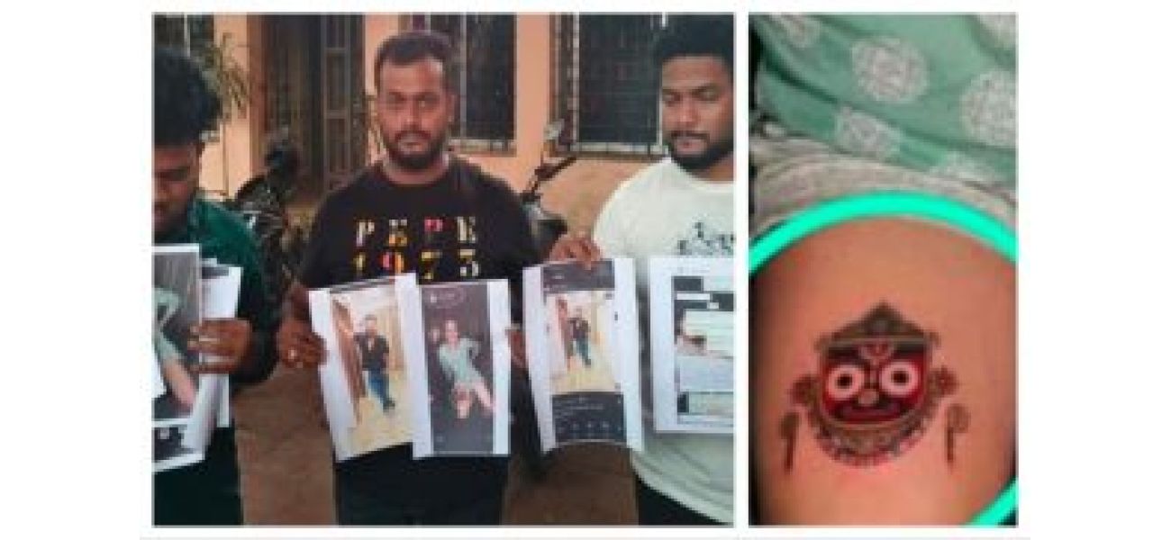 Outrage in Odisha over foreign woman's thigh tattoo of Lord Jagannath; two arrested.
