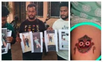 Outrage in Odisha over foreign woman's thigh tattoo of Lord Jagannath; two arrested.
