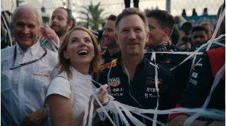Christian Horner angrily swears at those involved in the F1 scandal, as seen in Drive to Survive.