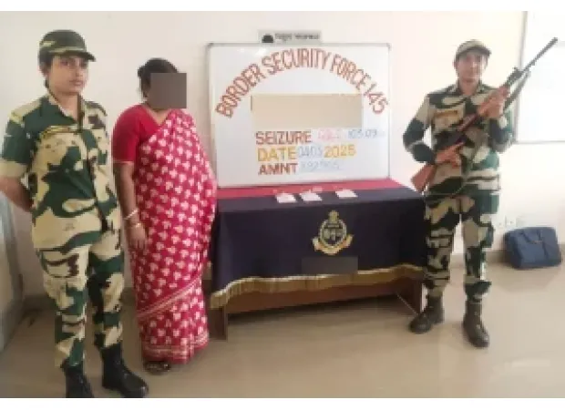 Border Security Force detains Bangladeshi woman carrying Rs9 lakh worth of gold at the border.