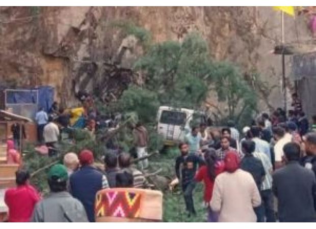 Six people died in Himachal Pradesh due to a landslide near the Manikaran Gurudwara, caused by a falling tree onto vehicles.