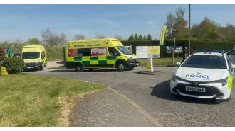 Police are blocking off Aston Wood Golf Club due to a reported collision and calls for assistance.
