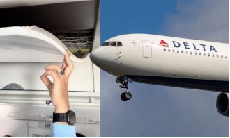 Passengers come to the rescue as the ceiling of a plane collapses during flight.