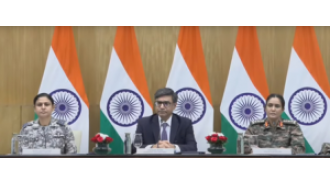Misri states that the decision to de-escalate the situation lies with Pakistan.