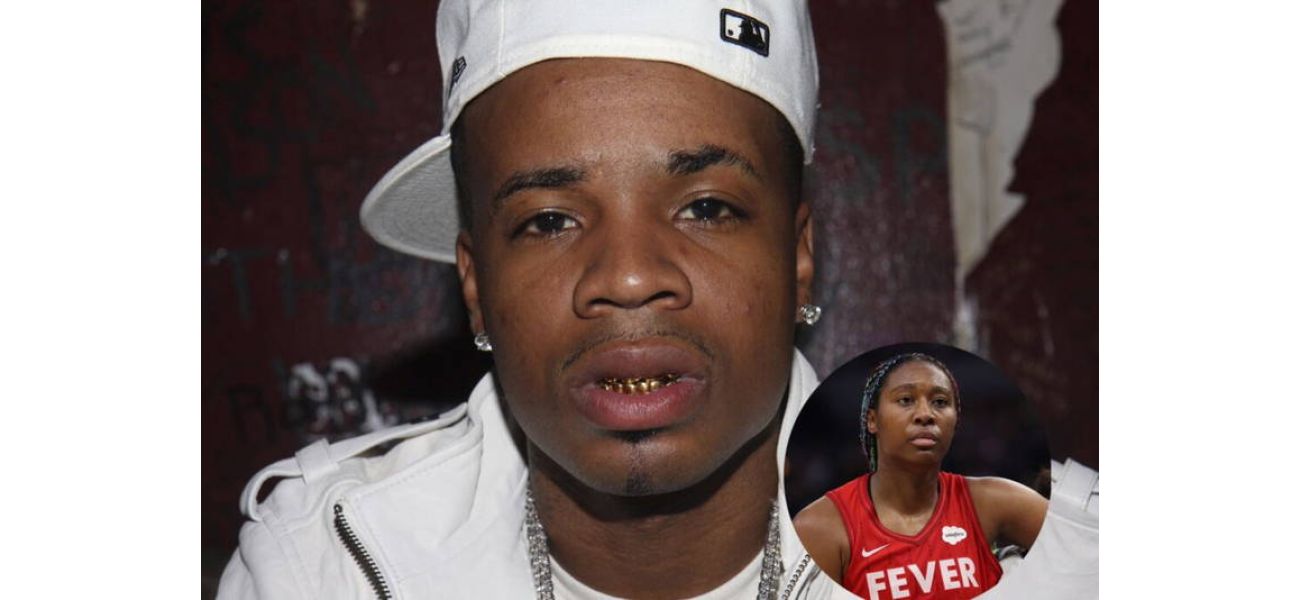 Rapper Plies gives Aliyah Boston jewelry before her Indiana Fever game.