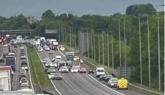 Drivers were stranded for 10 hours on the M62 near Huddersfield due to a multiple car accident.