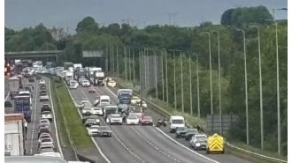 Drivers were stranded for 10 hours on the M62 near Huddersfield due to a multiple car accident.