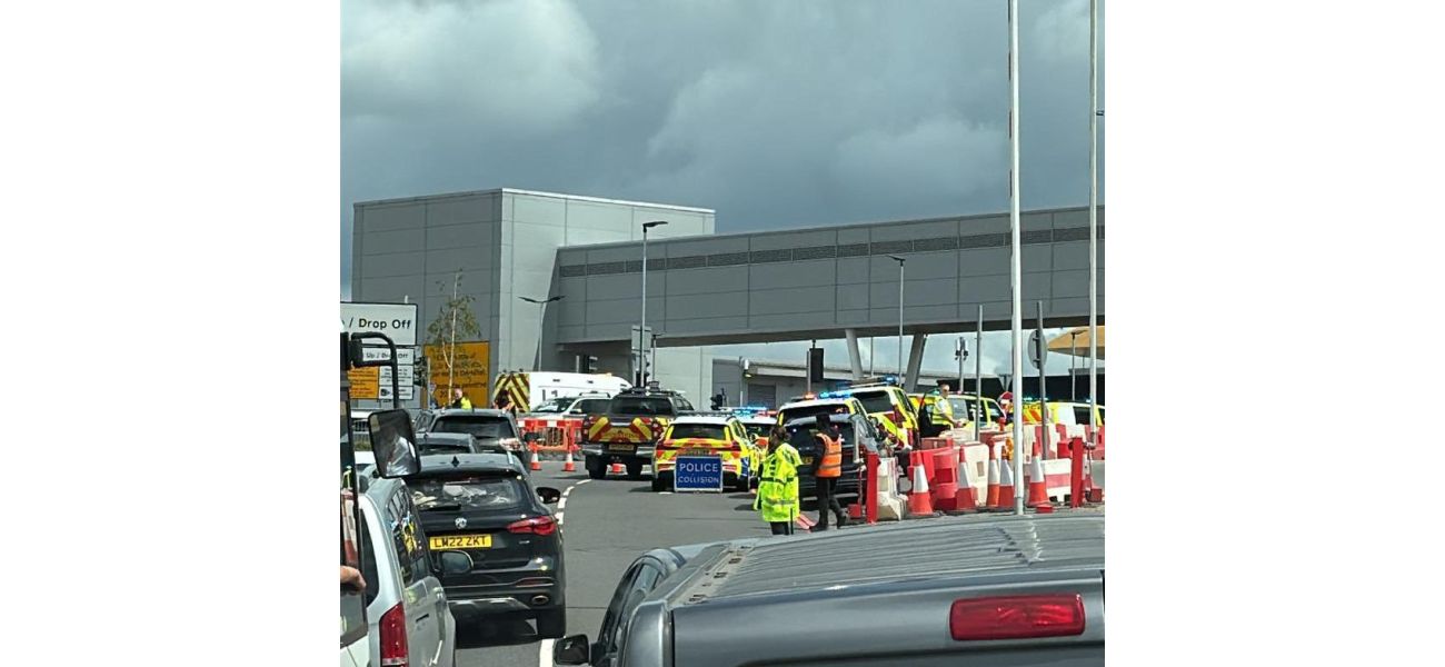 A car plunged from the top of a car park at Luton Airport.