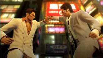 The director's cut of Yakuza 0 for the Nintendo Switch 2 features Kiryu in action.